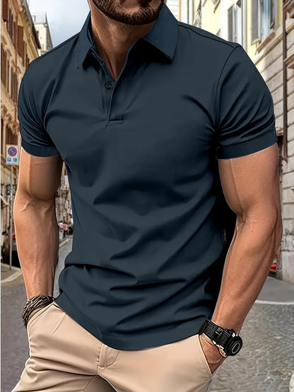 Polo homme à manches courtes – T-shirt élégant en coton pour été casual