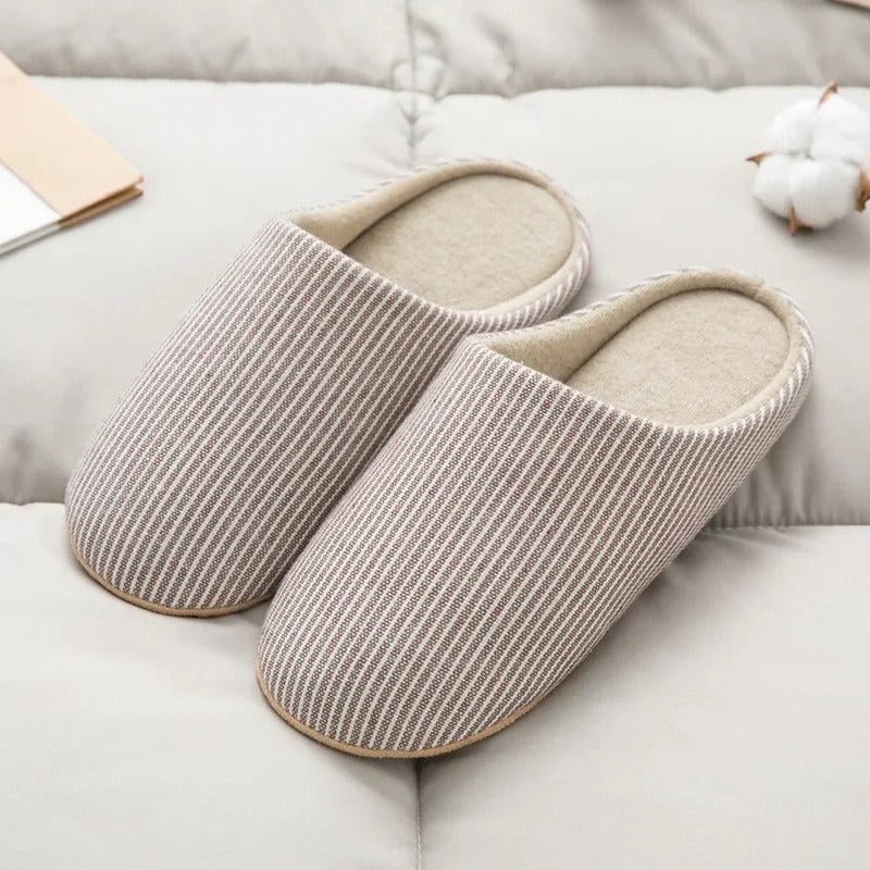 Chaussons doux femme – Pantoufles confortables en peluche pour intérieur