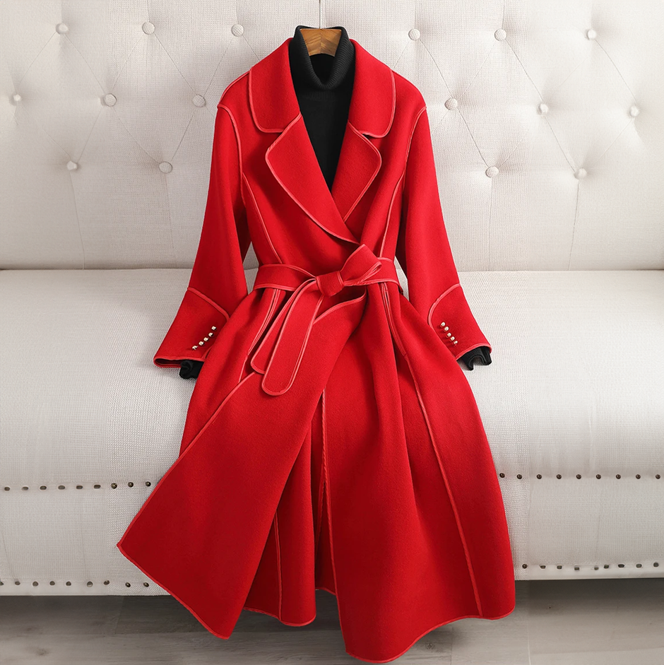 Trench-coat femme – Manteau élégant avec ceinture pour automne et hiver