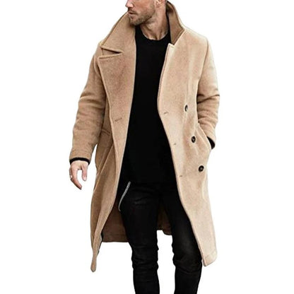 Manteau homme double boutonnage – Veste élégante avec col à revers chic