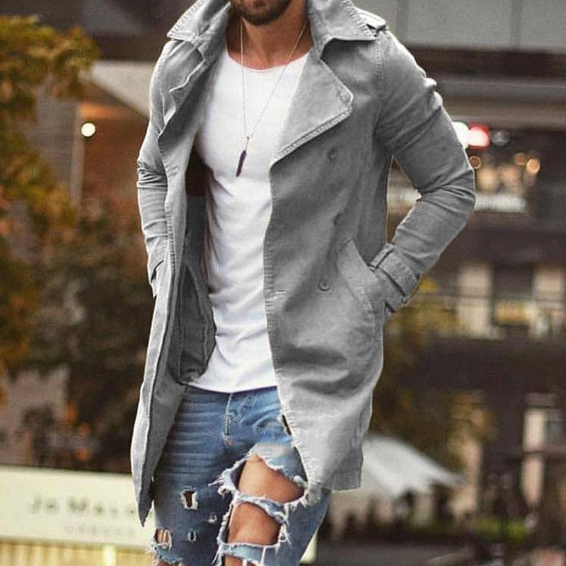 Manteau Vintage Homme – Veste élégante avec col revers en laine pour hiver