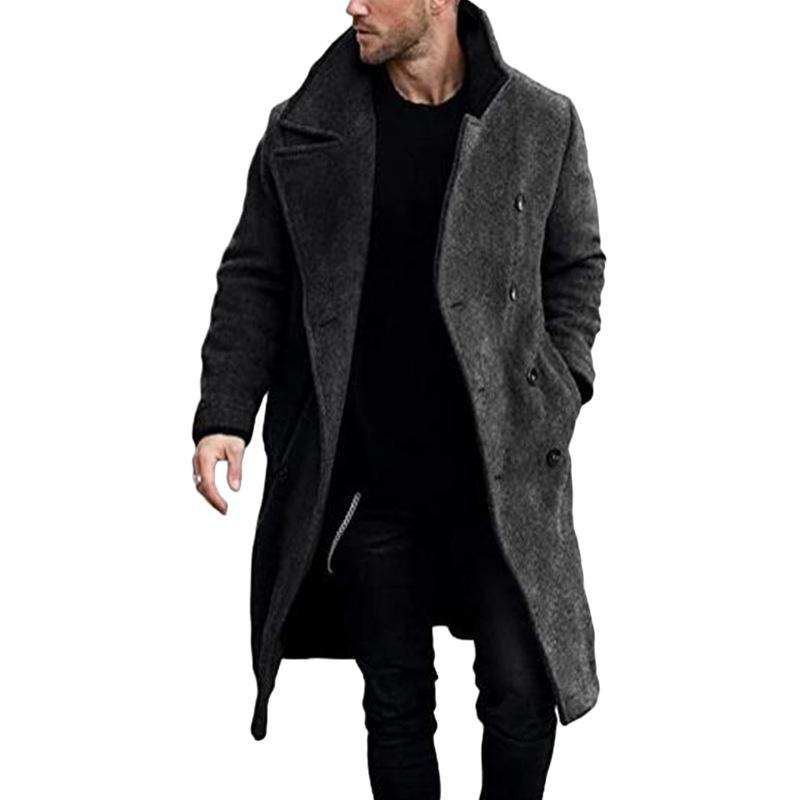 Manteau homme double boutonnage – Veste élégante avec col à revers chic