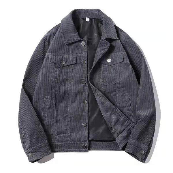 Veste vintage homme – Veste à poches multiples en denim pour look décontracté