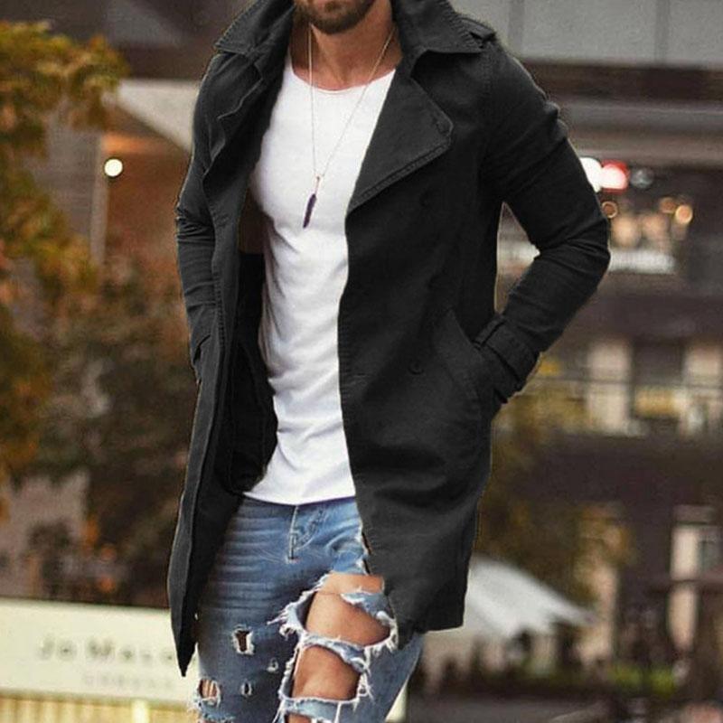 Manteau Vintage Homme – Veste élégante avec col revers en laine pour hiver