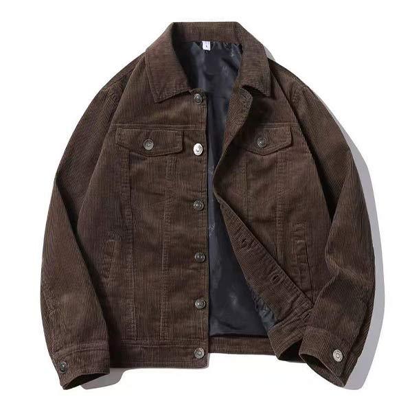 Veste vintage homme – Veste à poches multiples en denim pour look décontracté