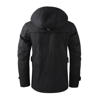 Veste à capuche homme – Veste casual avec patte de boutonnage et confort