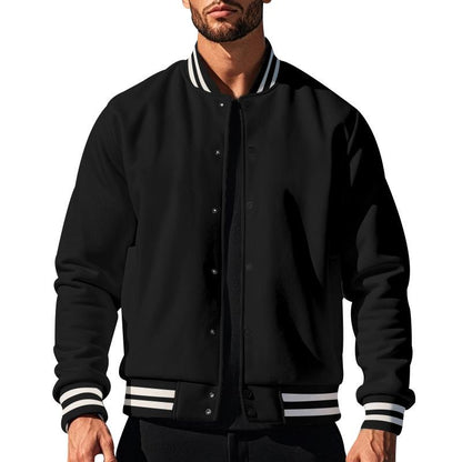 Veste de baseball homme – Veste col montant élégante en tissu léger et confortable