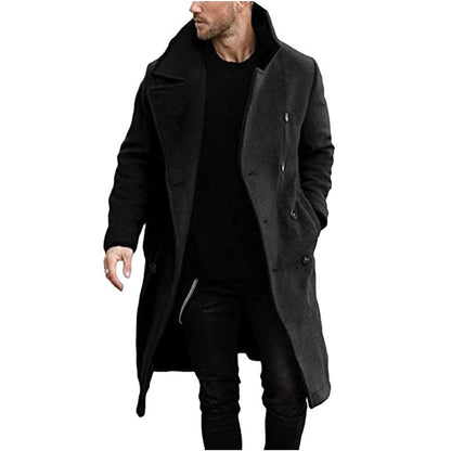 Manteau homme double boutonnage – Veste élégante avec col à revers chic