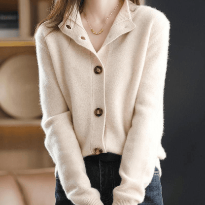 Pull en tricot femme – Pull chic avec patte de boutonnage élégant et confortable