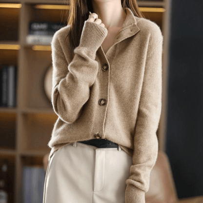 Pull en tricot femme – Pull chic avec patte de boutonnage élégant et confortable