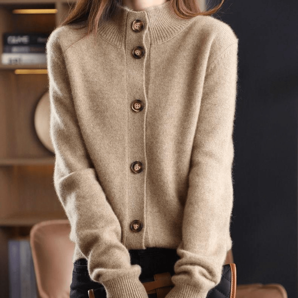 Pull en tricot femme – Pull chic avec patte de boutonnage élégant et confortable