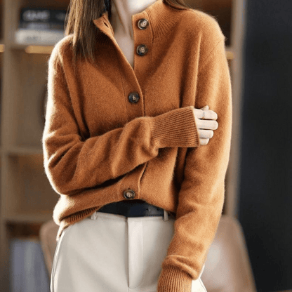 Pull en tricot femme – Pull chic avec patte de boutonnage élégant et confortable