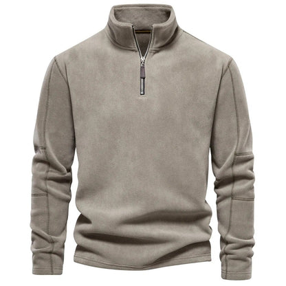 Pull zippé homme – Sweat à col montant confortable et élégant pour toutes occasions