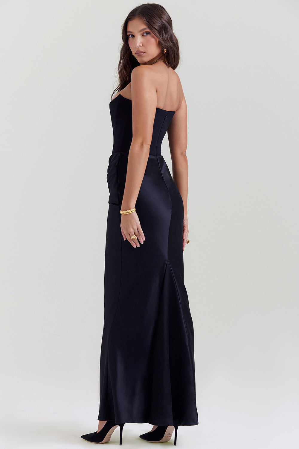 Robe de soirée femme – Robe corset sans bretelles élégante et chic pour cérémonie