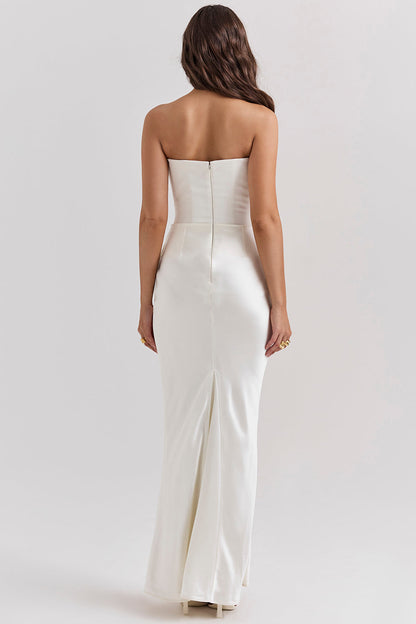 Robe de soirée femme – Robe corset sans bretelles élégante et chic pour cérémonie