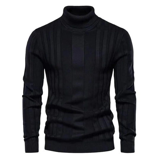 Pull col roulé homme – Pull classique en laine doux et confortable pour hiver