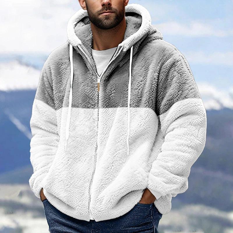 Veste à capuche homme – Sweat-shirt avec cordon de serrage et style décontracté