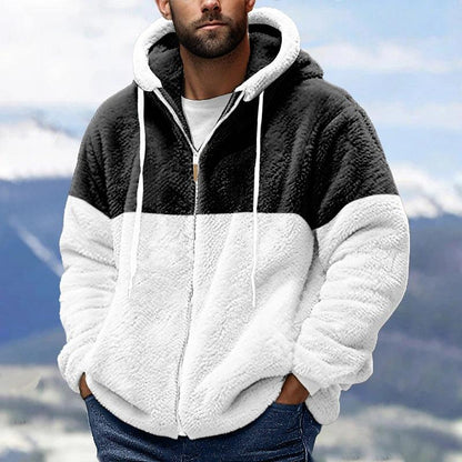 Veste à capuche homme – Sweat-shirt avec cordon de serrage et style décontracté