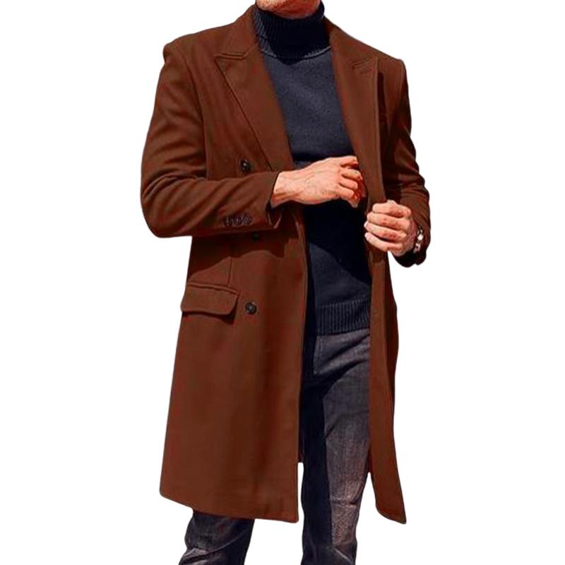 Manteau homme double boutonnage – Veste élégante avec col revers chic