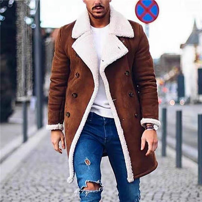 Manteau homme double boutonnage – Veste élégante avec col revers chic