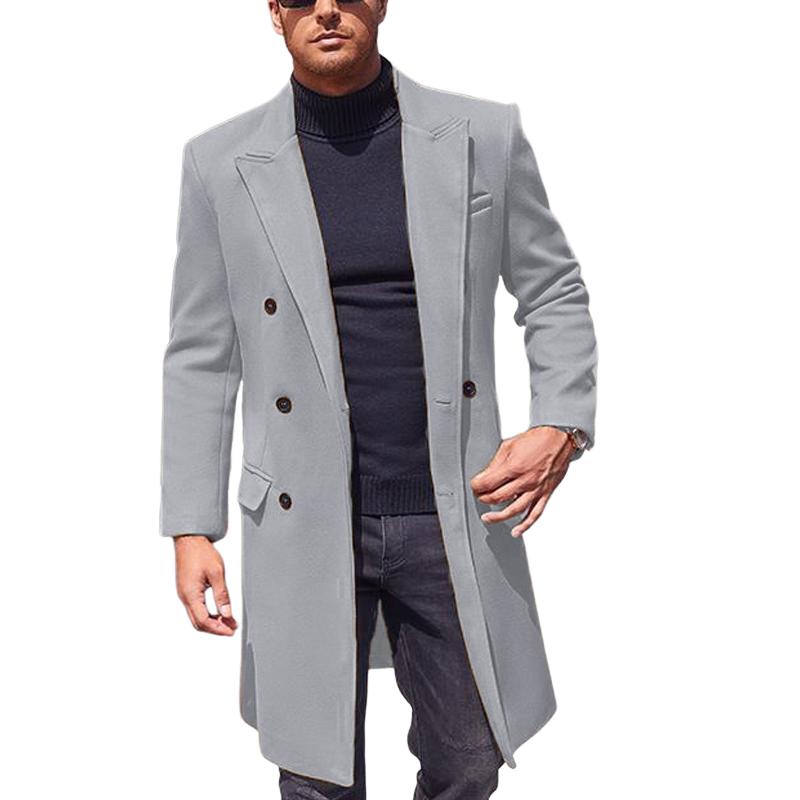 Manteau homme double boutonnage – Veste élégante avec col revers chic