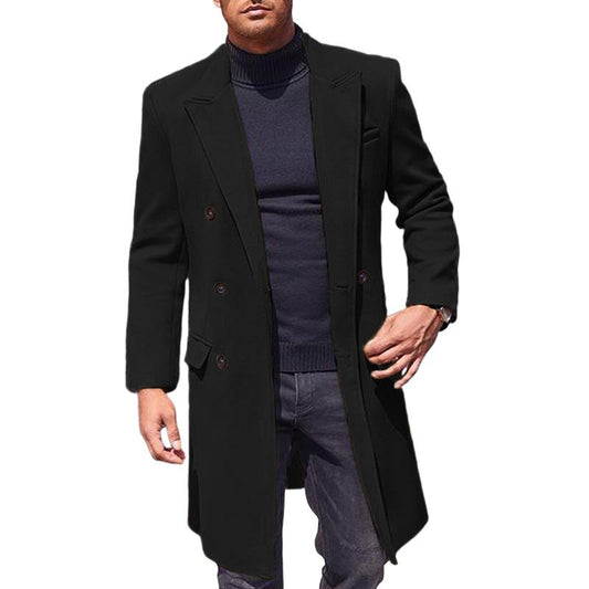 Manteau homme double boutonnage – Veste élégante avec col revers chic