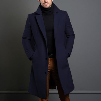 Manteau homme col revers – Veste élégante avec poches latérales pour hiver