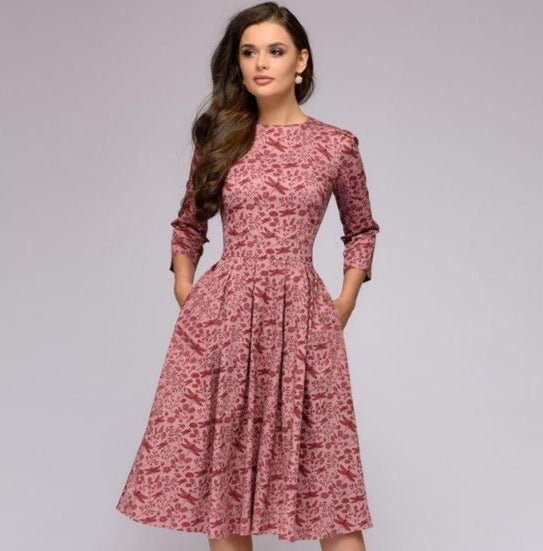 Robe à fleurs femme – Robe élégante fluide pour été, tenue décontractée chic