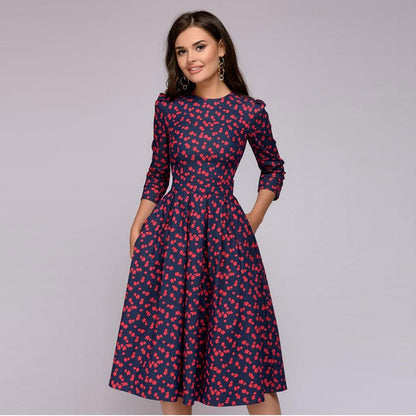 Robe à fleurs femme – Robe élégante fluide pour été, tenue décontractée chic