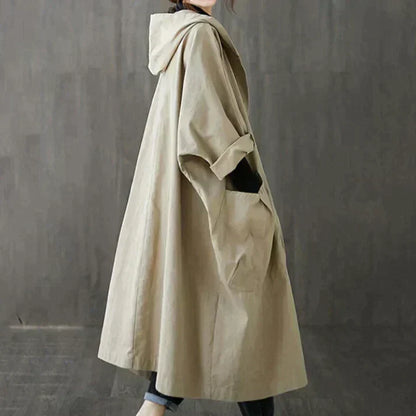 Trench-coat femme – Manteau élégant avec poches pour automne et hiver