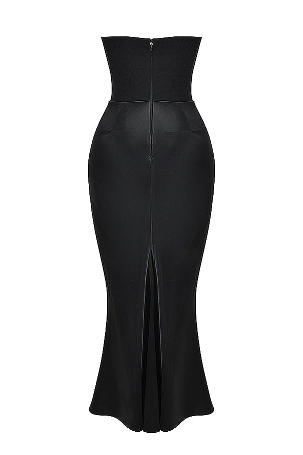 Robe de soirée femme – Robe corset sans bretelles élégante et chic pour cérémonie