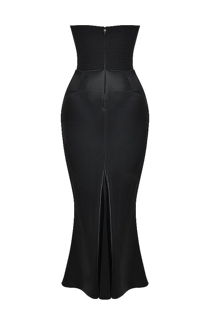 Robe de soirée femme – Robe corset sans bretelles élégante et chic pour cérémonie