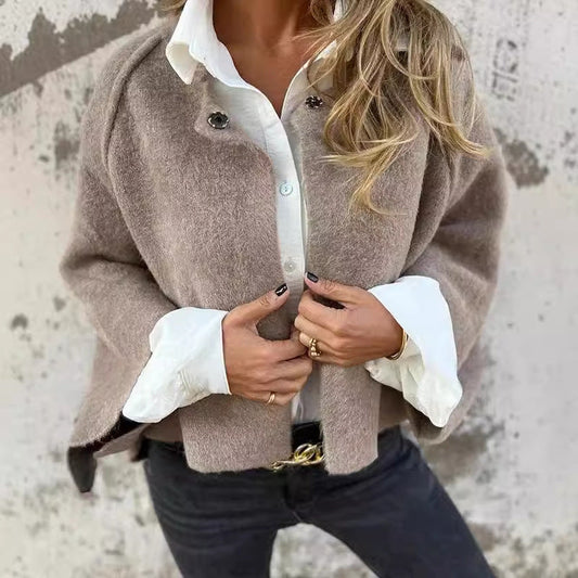 Veste en tricot femme – Pull à manches chauve-souris tendance et confortable