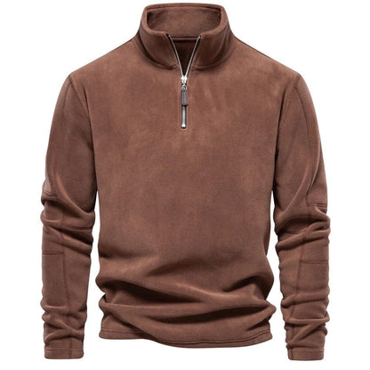 Pull zippé homme – Sweat à col montant confortable et élégant pour toutes occasions