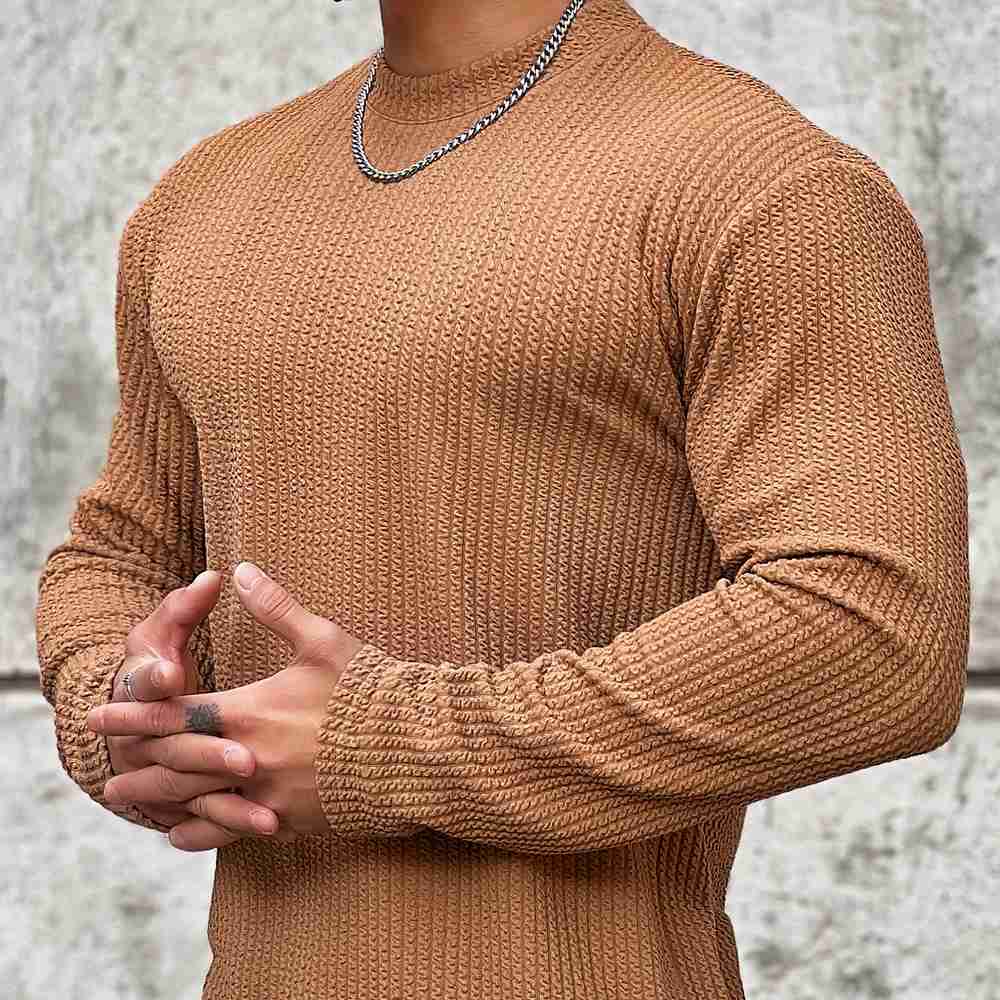 Pull confortable homme – Sweat en coton doux, coupe décontractée pour l'hiver