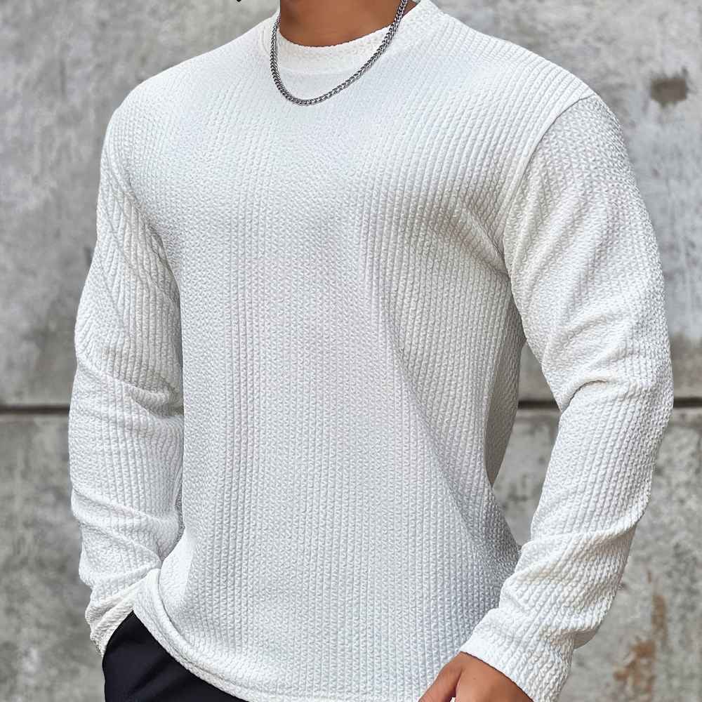 Pull confortable homme – Sweat en coton doux, coupe décontractée pour l'hiver