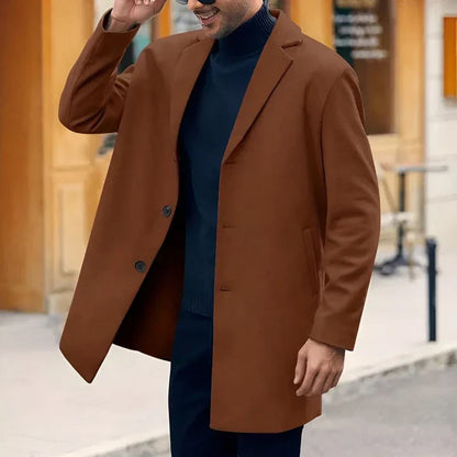 Trench-coat homme – Manteau élégant avec col revers pour style chic et intemporel