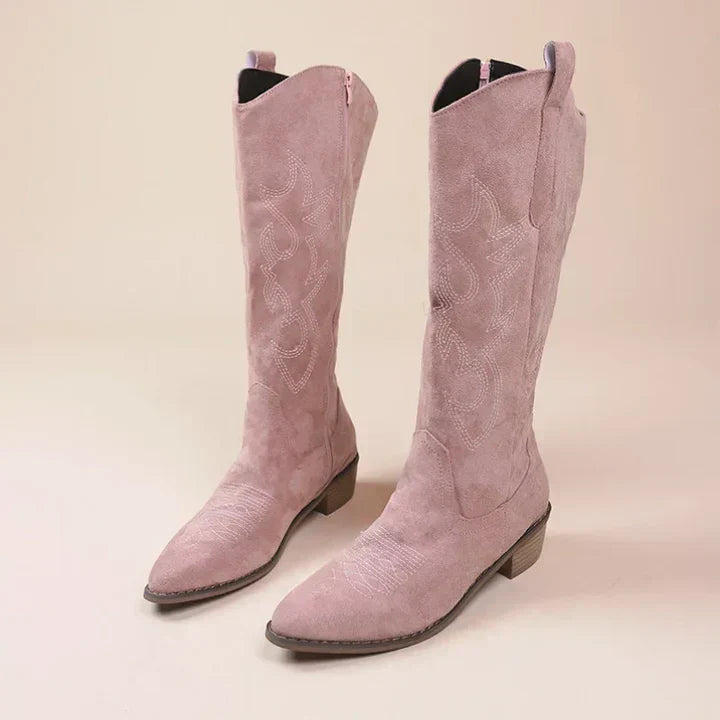 Bottes de cowgirl femme – Bottes en cuir élégantes à talon pour western et quotidien