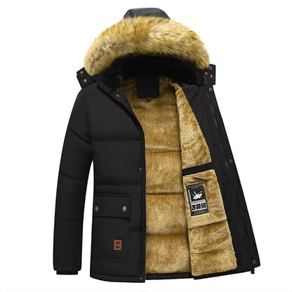 Veste d'hiver homme – Manteau chaud en laine avec capuche et coupe moderne