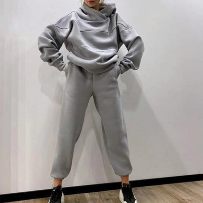 Sweat à capuche et pantalon femme – Ensemble confortable en coton pour sport et détente