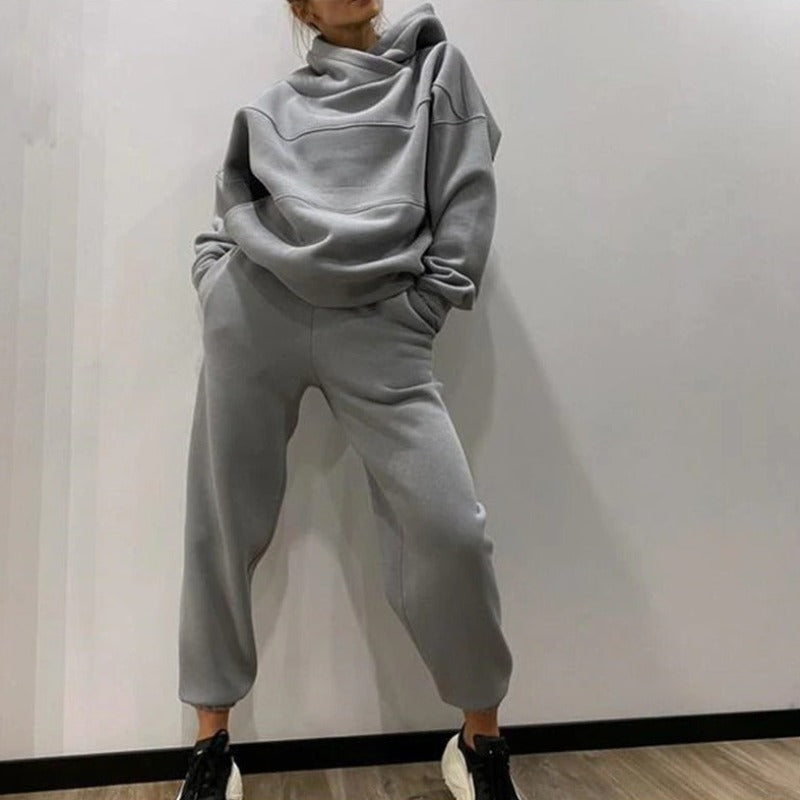 Sweat à capuche et pantalon femme – Ensemble confortable en coton pour sport et détente