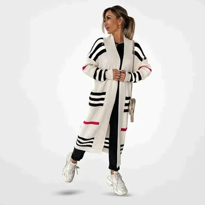 Gilet rayé femme – Gilet léger en coton à rayures chic pour été