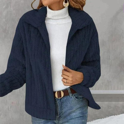 Cardigan peluche femme – Veste douce et chaude pour hiver chic