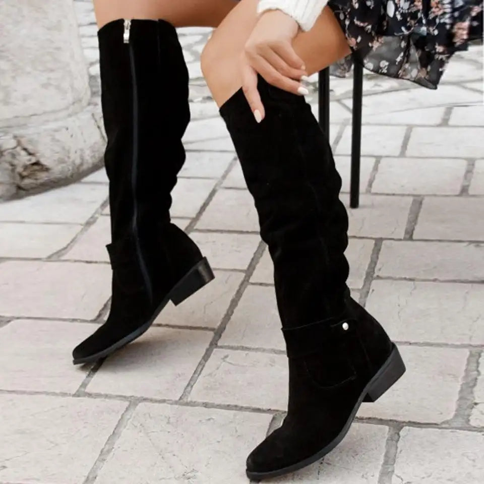 Bottes hautes élégantes femme – Bottes en cuir chic pour occasions spéciales