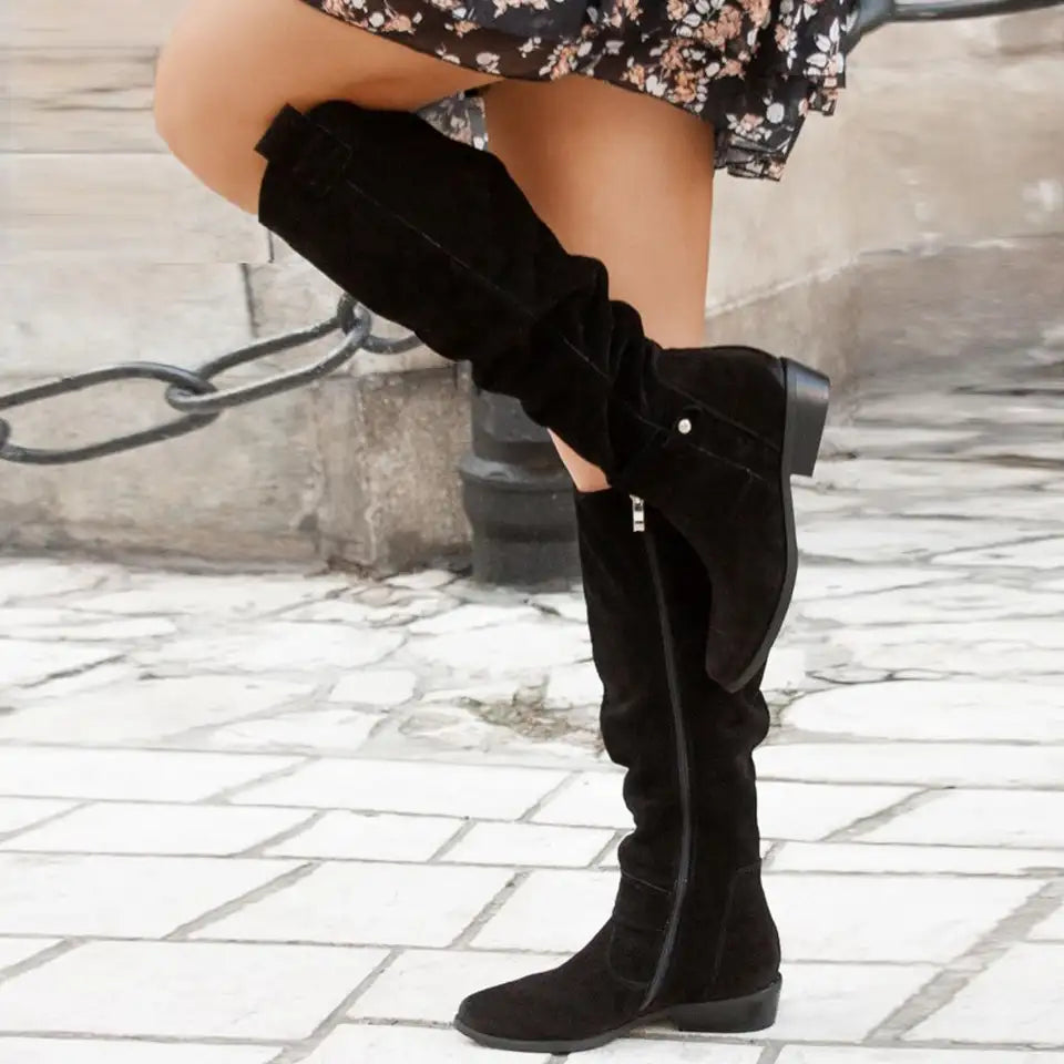 Bottes hautes élégantes femme – Bottes en cuir chic pour occasions spéciales